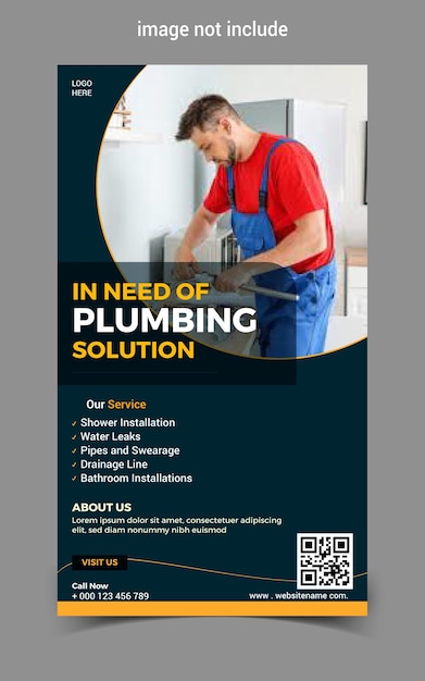 plumbing service story instagram design