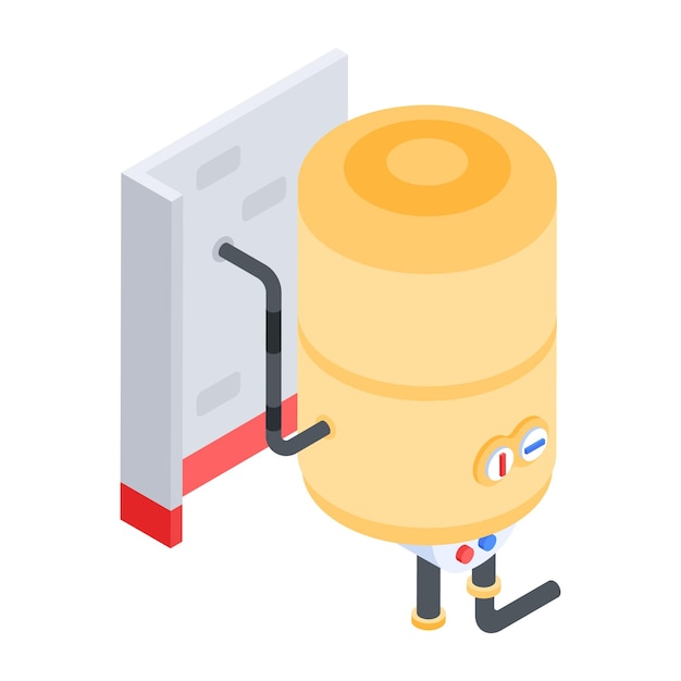 Vector plumbing supplies isometric icon