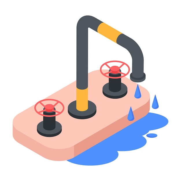 Plumbing Tools Isometric Icon