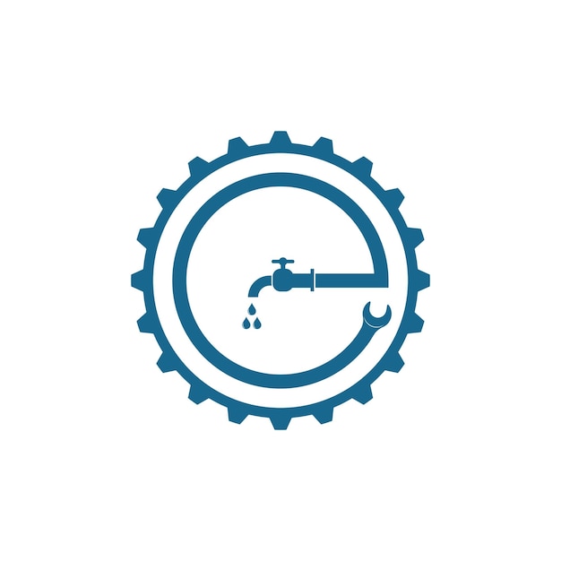 Plumbing vector illustration logo icon design