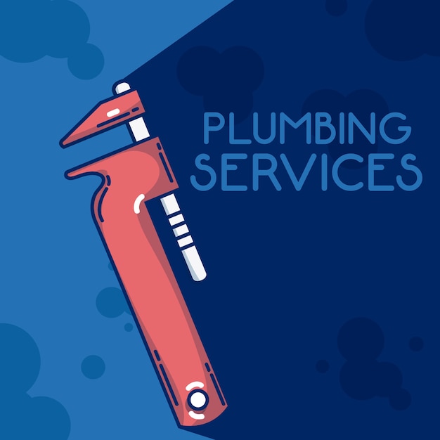 Vector plumbling service concept