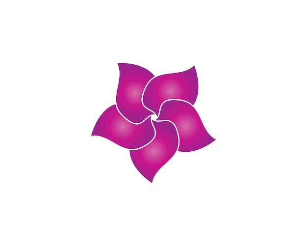 Vector plumeria flower beauty logo