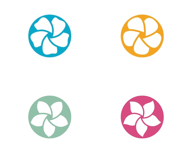 Plumeria flower icon vector illustration