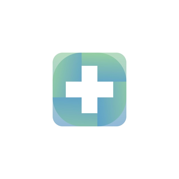 Plus medical logo template design