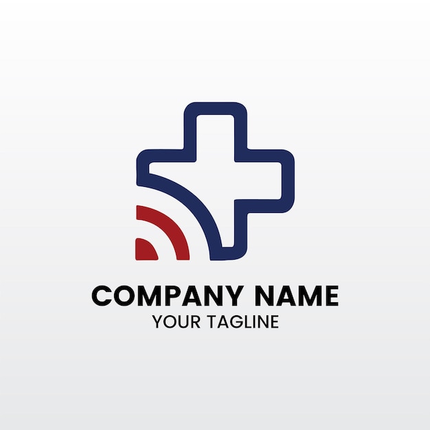 Plus Medical Pulse of Wave logo design concept Healthcare Pulse logo template vector Icon Symbol