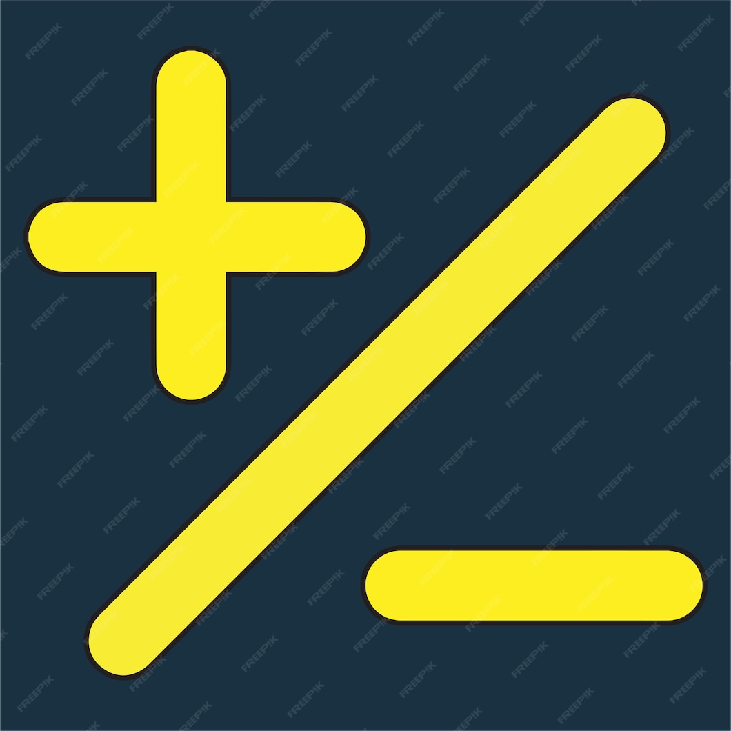 Premium Vector Plus and minus symbol basic mathematical symbol sign