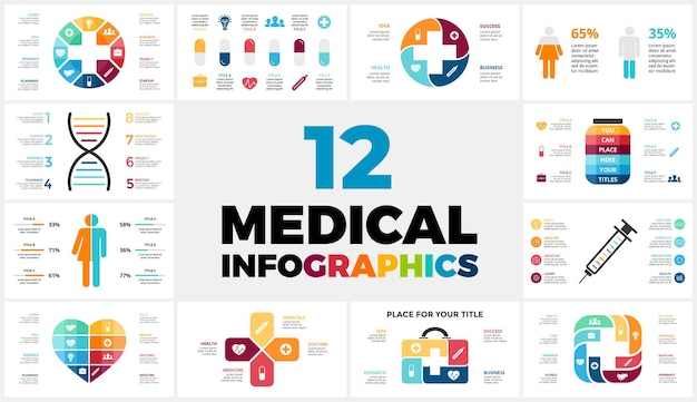 Vettore modello infografico con segno più sanità medica illustrazione vettoriale creativa logo medico ospedaliero