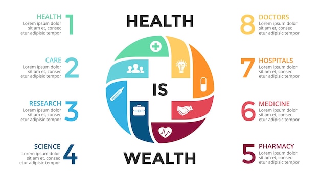 Plus sign vector infographic Medical presentation slide template Healthcare concept Hospital logo