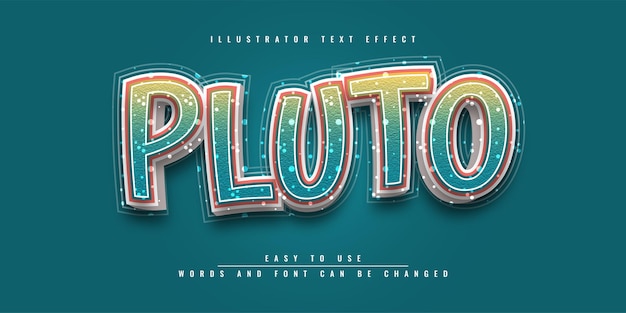 Pluto editable text effect design