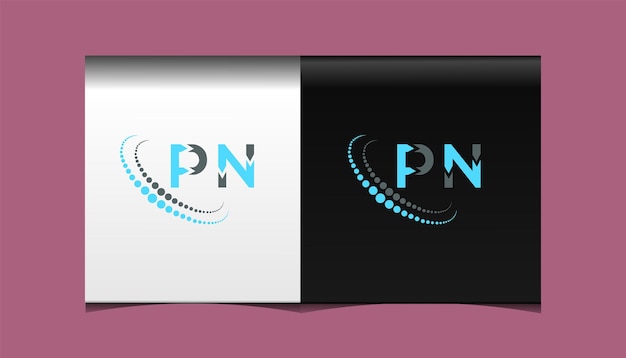 Vector pn initial modern logo design vector icon template