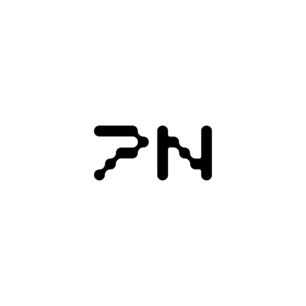 PN モノグラム ロゴ デザイン 文字 テキスト 名前 シンボル モノクロ ロゴタイプ アルファベット文字 シンプル ロゴ
