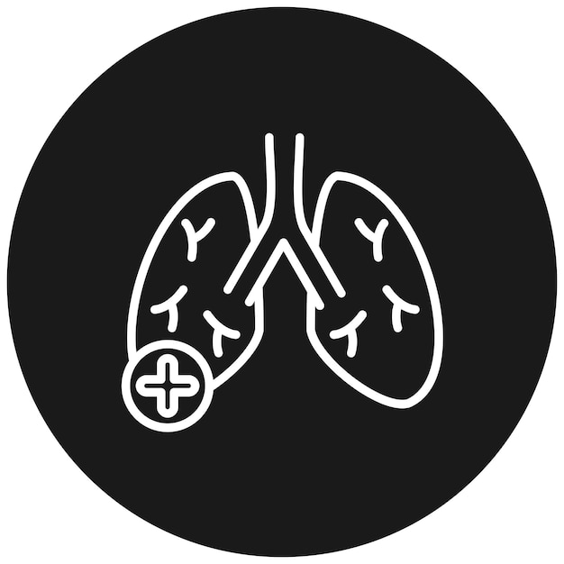 Pneumologie vector icoon Kan worden gebruikt voor Medicine I icoon set