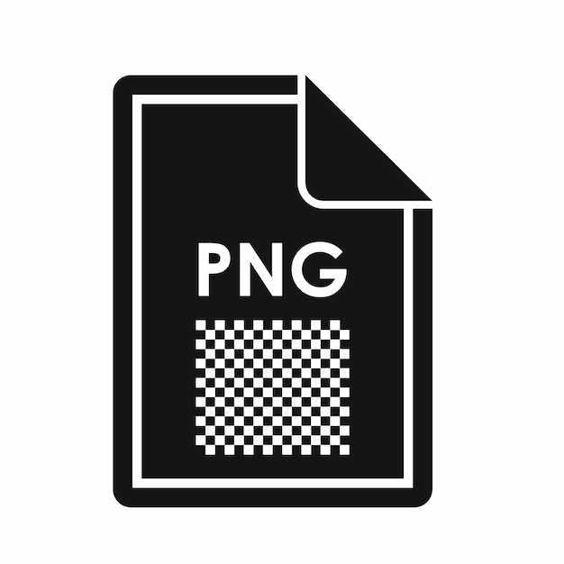 PNG-bestandspictogram in eenvoudige stijl geïsoleerd op witte achtergrond Documenttype symbool