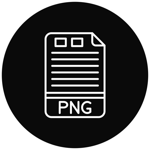 Векторное изображение значка PNG может использоваться для форматов файлов