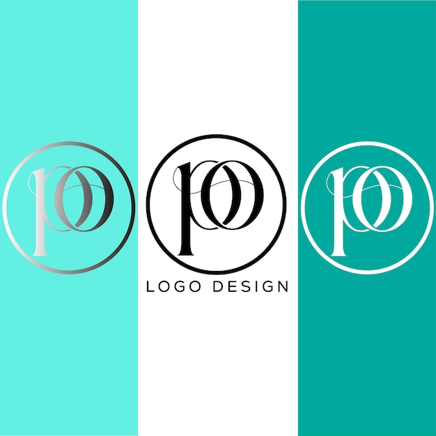 PO beginletter logo ontwerp