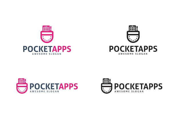 Pocket apps logo template