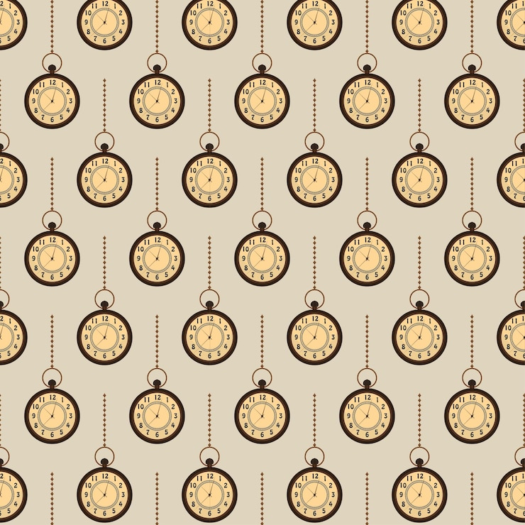 Vector pocket watch pattern wallpaper illustration background