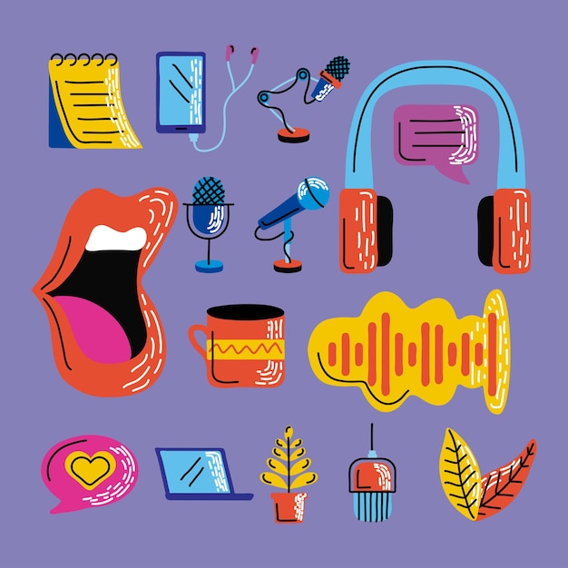 Podcast badges set