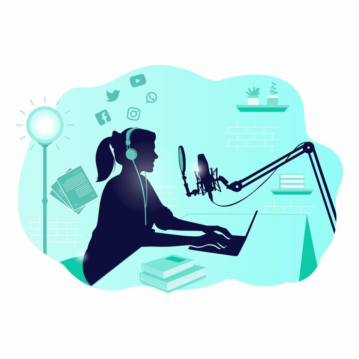 Vector podcast concept