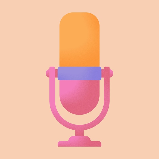 Подкаст милые персонажи розовая наклейка на микрофон