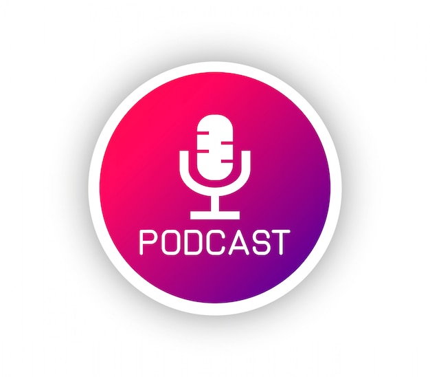 Vector podcast gradient logo