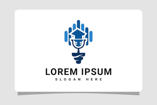 Podcast Idee Lamp Logo Template Design Inspiratie