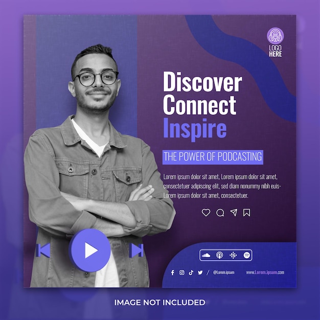 Podcast Instagram post social media template