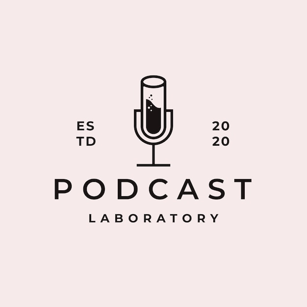 Ispirazione per il design del logo di podcast lab