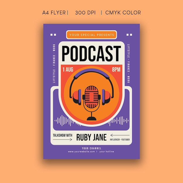 Podcast Live-flyer
