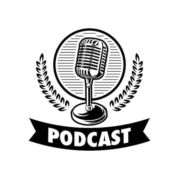 Podcast logo illustration design