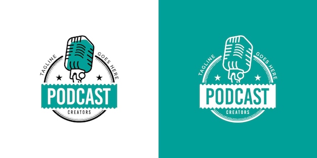 podcast logo ontwerpconcept