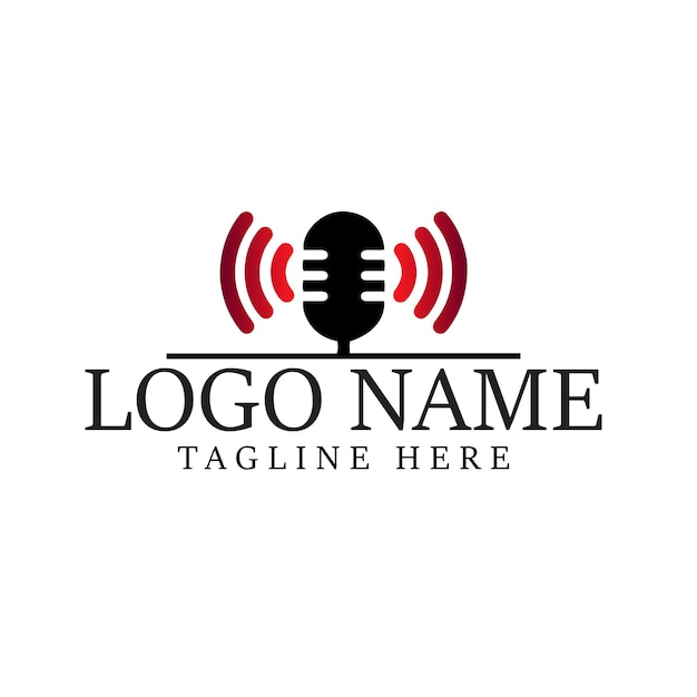 Podcast logo radio logo vector logo