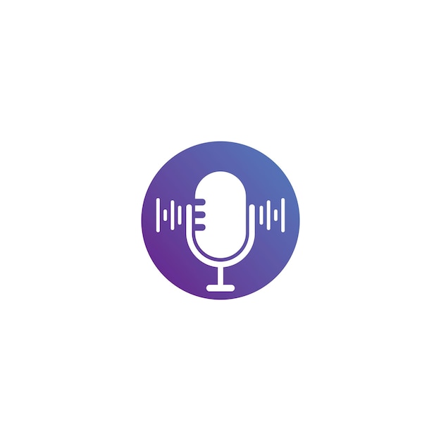 Podcast logo vector icon illustration design