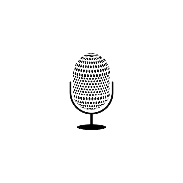 Disegno dell'illustrazione dell'icona vettoriale del logo podcast