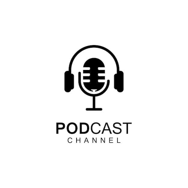 Podcast logo vector illustration design