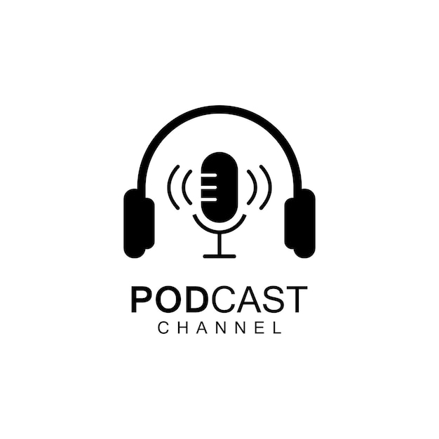 Podcast logo vector illustration design