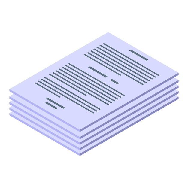 Podcast papers pictogram Isometrisch van podcast papers vector pictogram voor webdesign geïsoleerd op een witte achtergrond