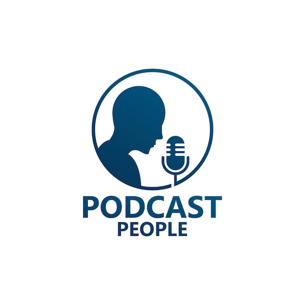 Podcast People Logo Template Design