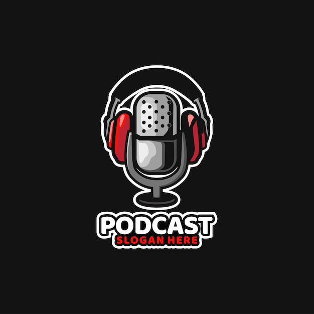 Vettore podcast audio multimediale radio musicac