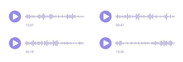 Podcast messaggio social soundwave tabella di registrazione vocale chat di messaggistica mobile soundwave onde sonore audio