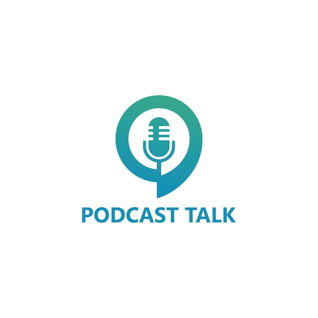Дизайн шаблона логотипа Podcast Talk