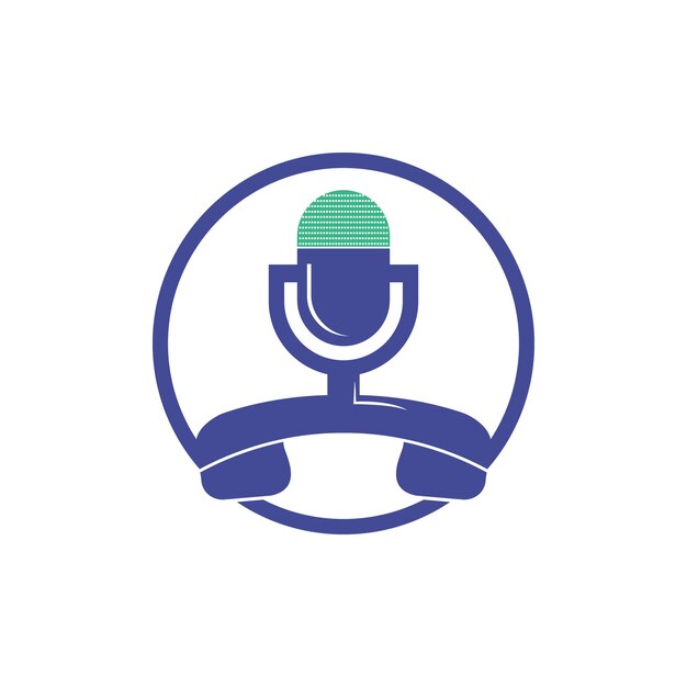 Podcast talk vector logo design