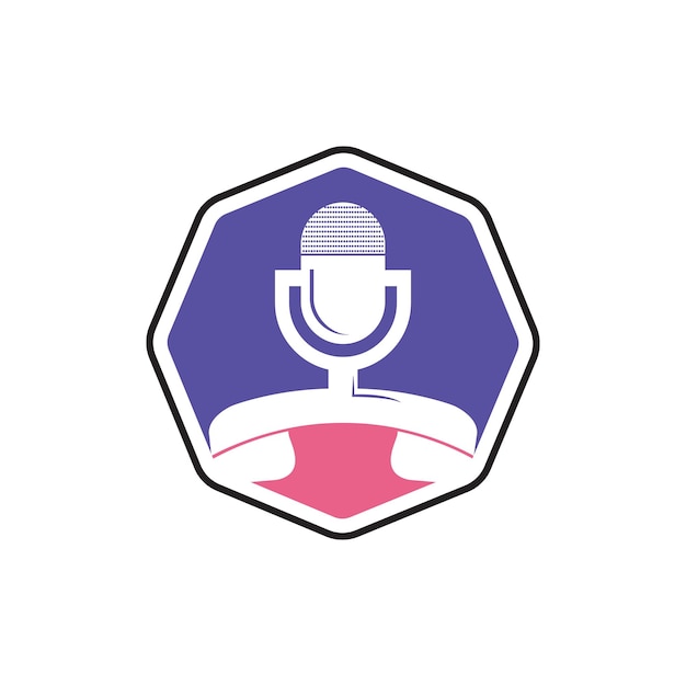 Podcast talk vector logo design