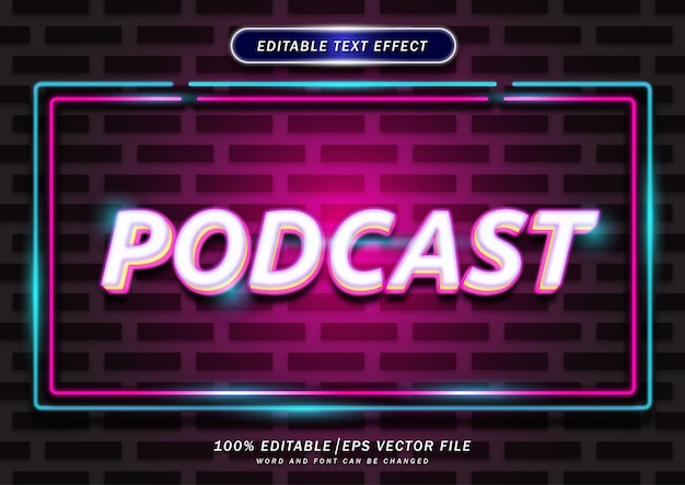 Podcast-tekststijleffect bewerkbaar