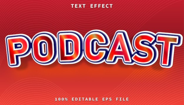 Podcast Text Style Effec