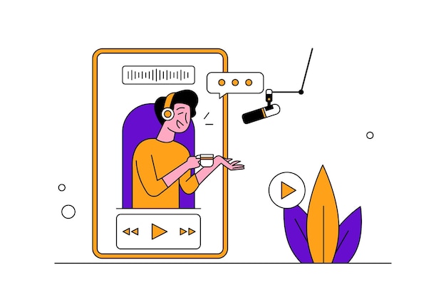 podcast uitzending via smartphone