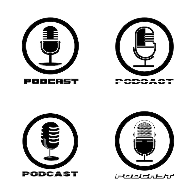 Podcast Vector icon design illustration Template