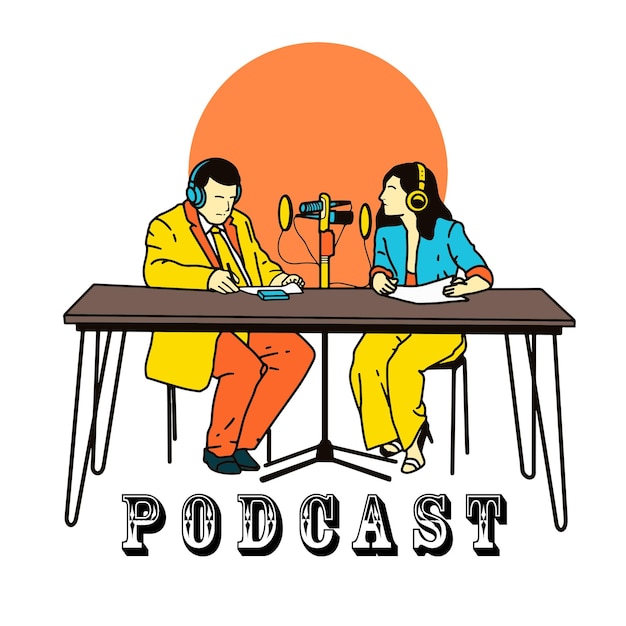 Podcast Vector Illustration for Your Design Work