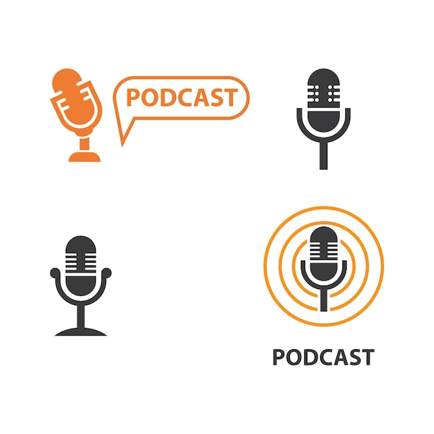 Podcast vector ontwerp