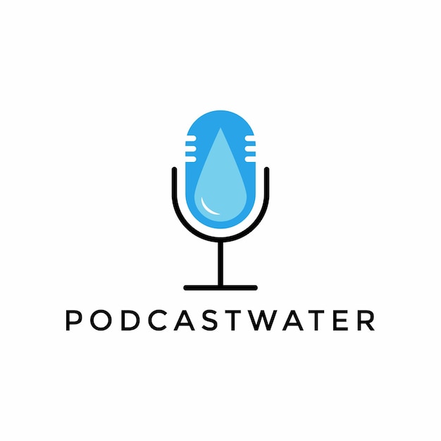 Podcast Water Pictogram Logo Design Element